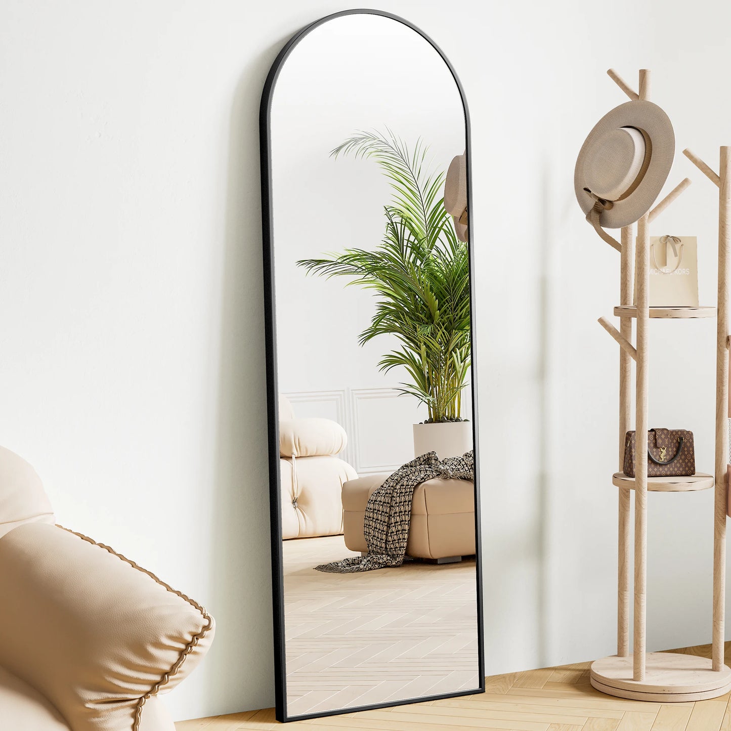 JHK 64"x21" Full Body Wall Mirror with Aluminum Frame - Cheerful Home Finds