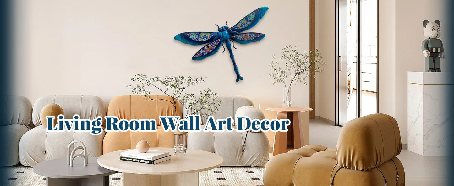 Metal Dragonfly Wall Art Outdoor Dragonfly Wall Decor - Cheerful Home Finds