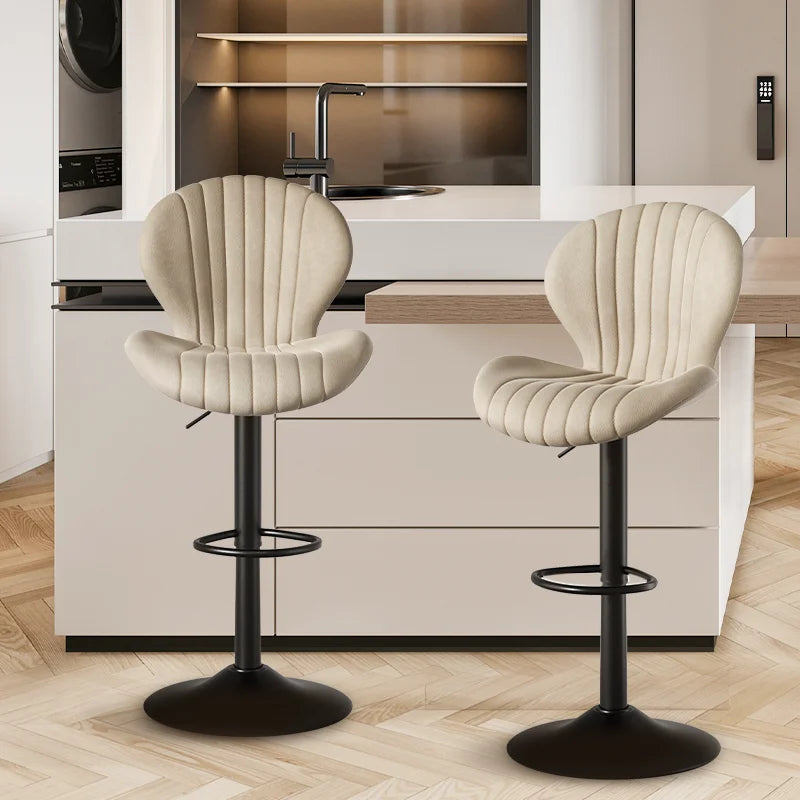 Living Room Chairs 2 Pcs Set Luxury Modern Adjustable Stool - Cheerful Home Finds