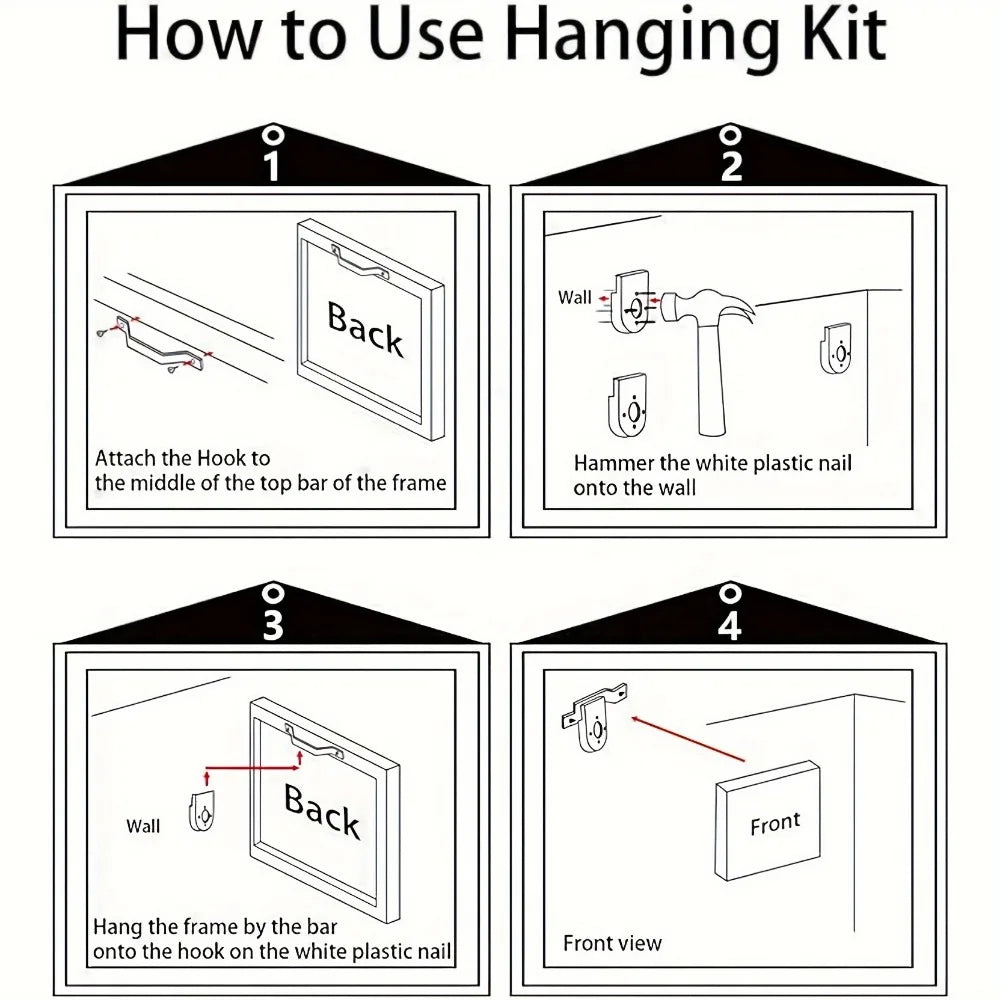 1.5 Inch Thick Pine Solid Wood Frame Horse Canvas Mural Animal Painting Artwork Interior Decoration - Cheerful Home Finds