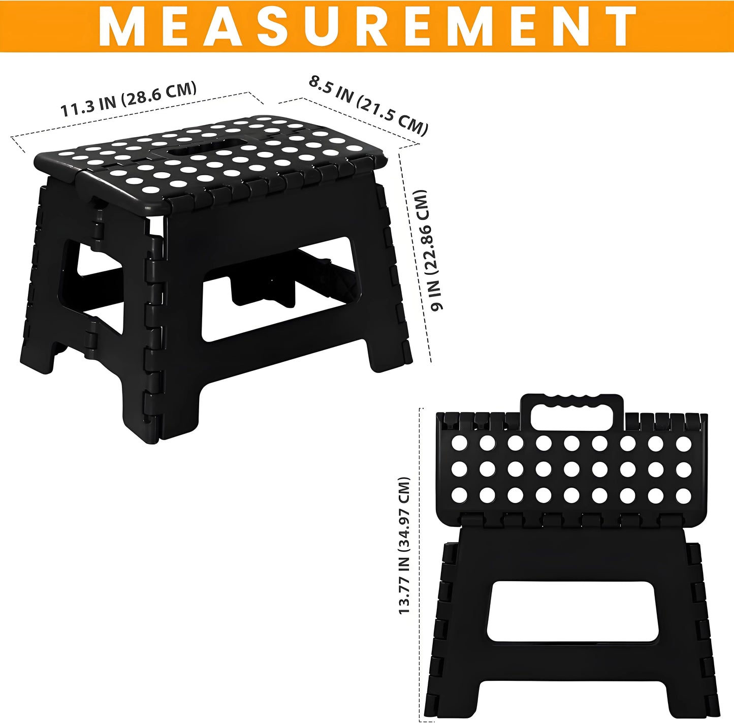 Collapsible PP Stool - 330lb Capacity Multi-Use Seat - Cheerful Home Finds