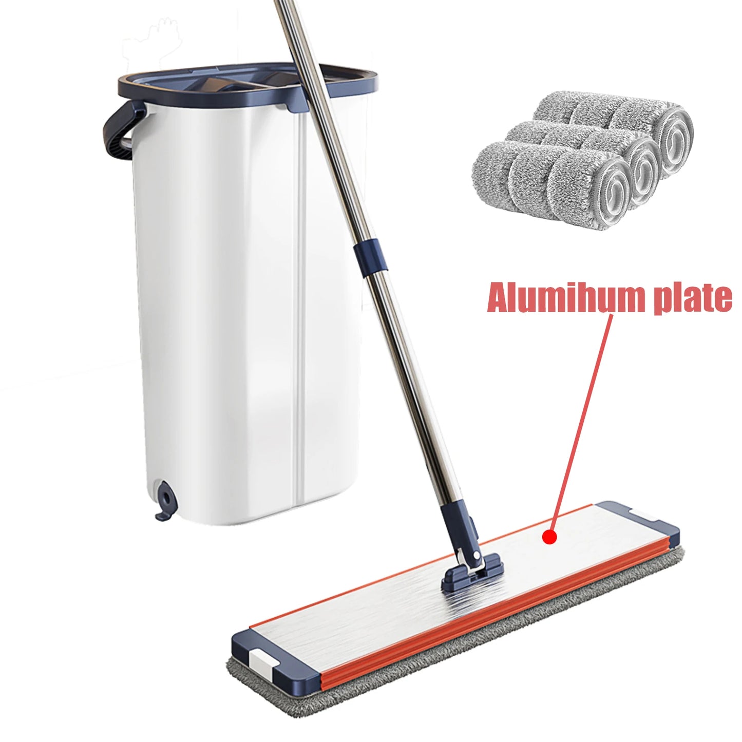 Floor Washing Mop with Separate Clean and Dirty Water Bucket - Cheerful Home Finds