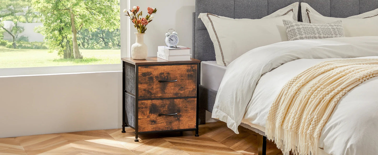 JHK Nightstand Bedside Coffee Sofa Tea Table Storage Chest - Cheerful Home Finds