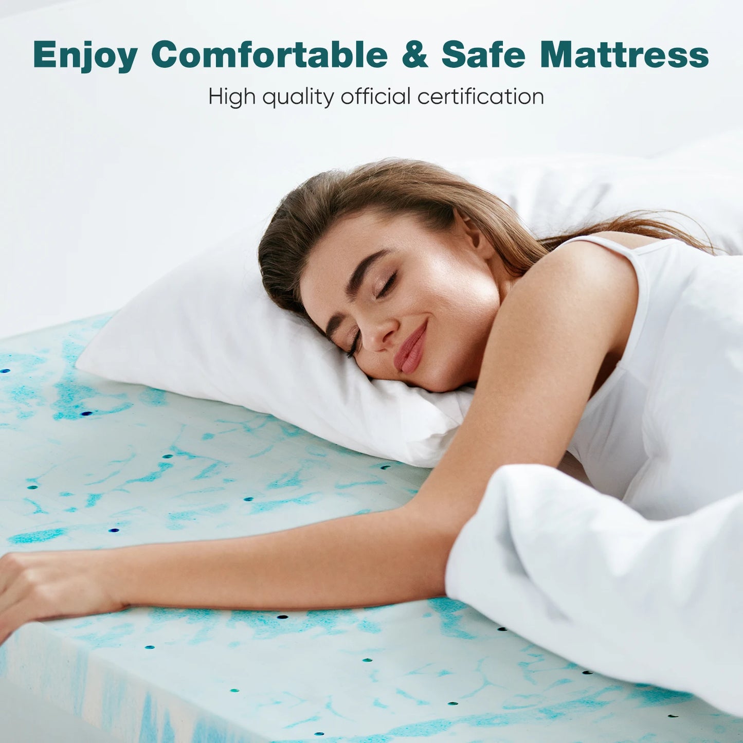 JHK 2-3 Inch Gel Memory Foam Mattress Topper Full Size - Cheerful Home Finds