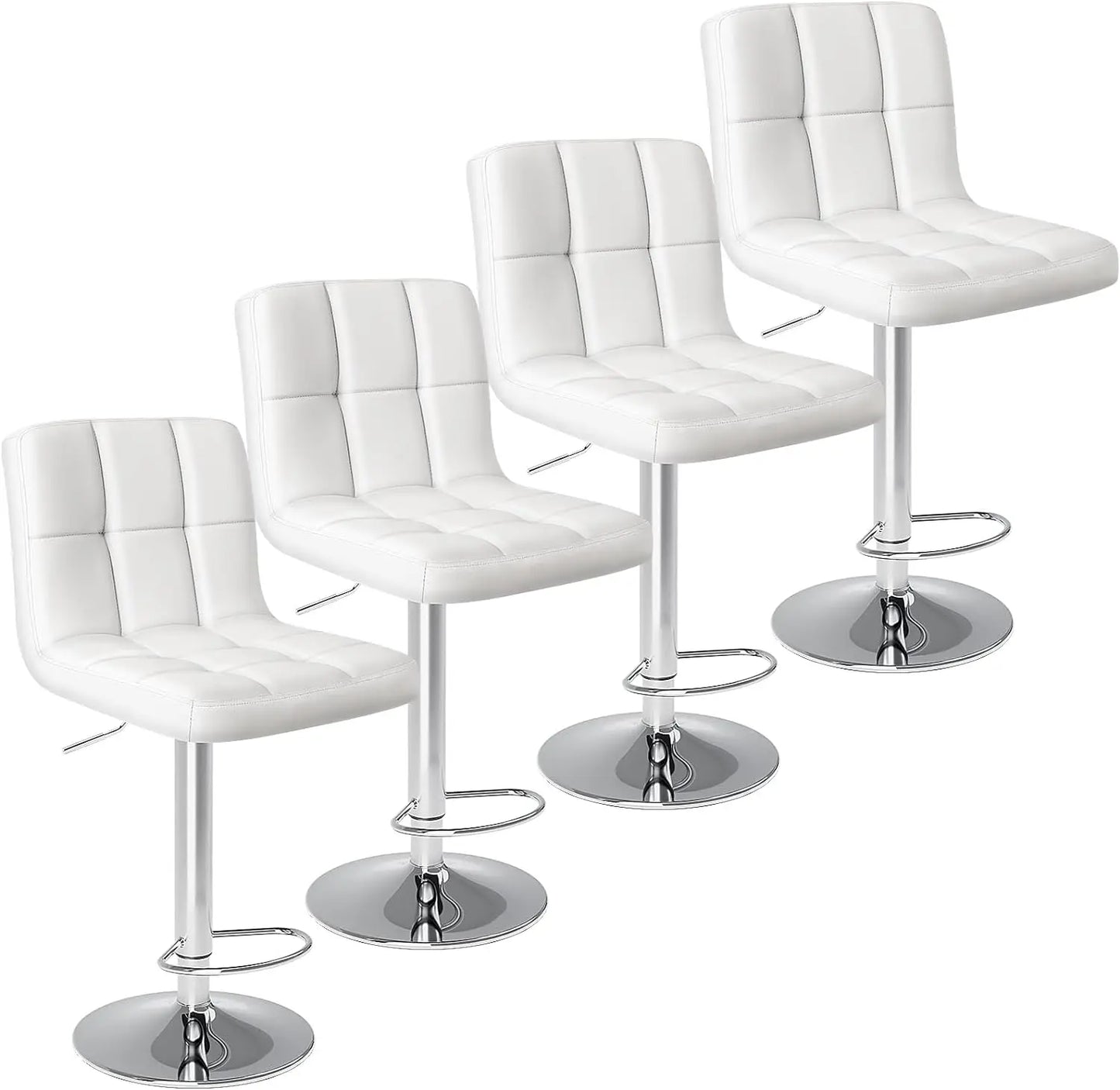 Adjustable Swivel Barstools with Thickened Seat Cushion - Cheerful Home Finds