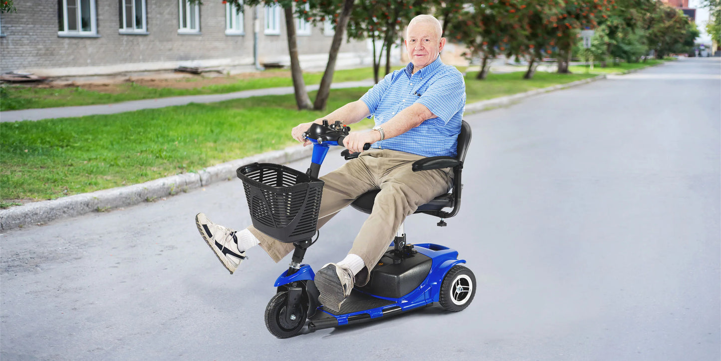 Electric Mobility Scooter Three Wheel Portable Foldable For Adult Elderly Disabled Outdoor Sport