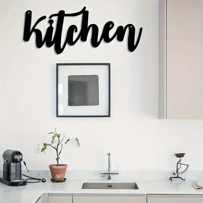 Aesthetic Wall Decoration 1pc Kitchen Letter Metal Art Sign - Cheerful Home Finds