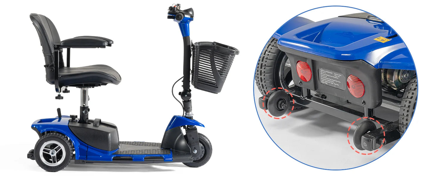 Electric Mobility Scooter Three Wheel Portable Foldable For Adult Elderly Disabled Outdoor Sport