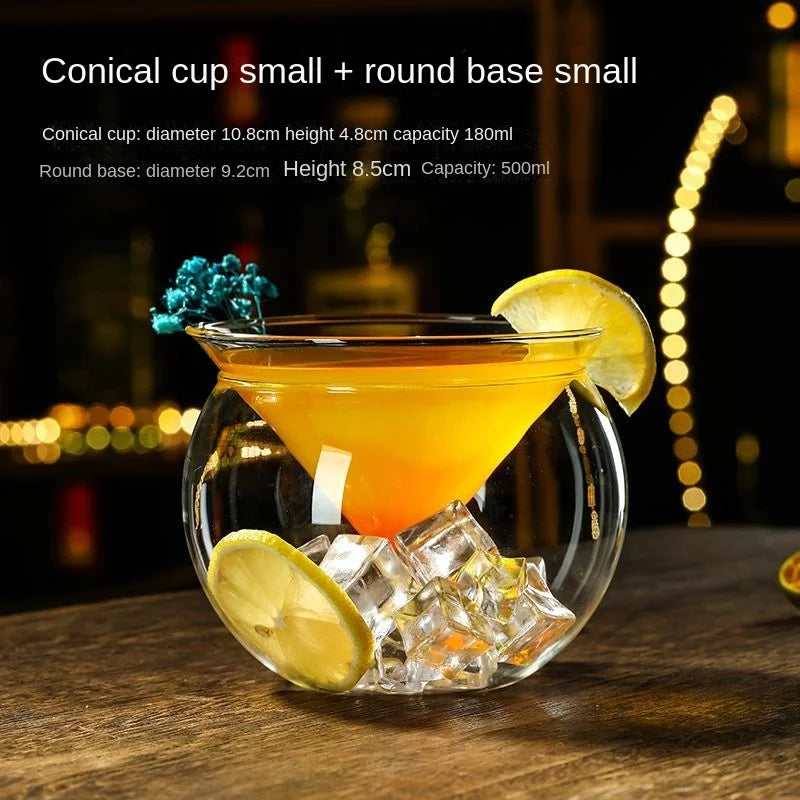 Creative Cocktail Glass High End Influencer Bar Wine Glasses Ins Straw Crystal High Appearance Level Glass