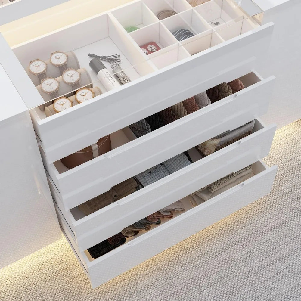 Armoire Bedroom Island Wardrobe Closet with 16 Drawers - Cheerful Home Finds