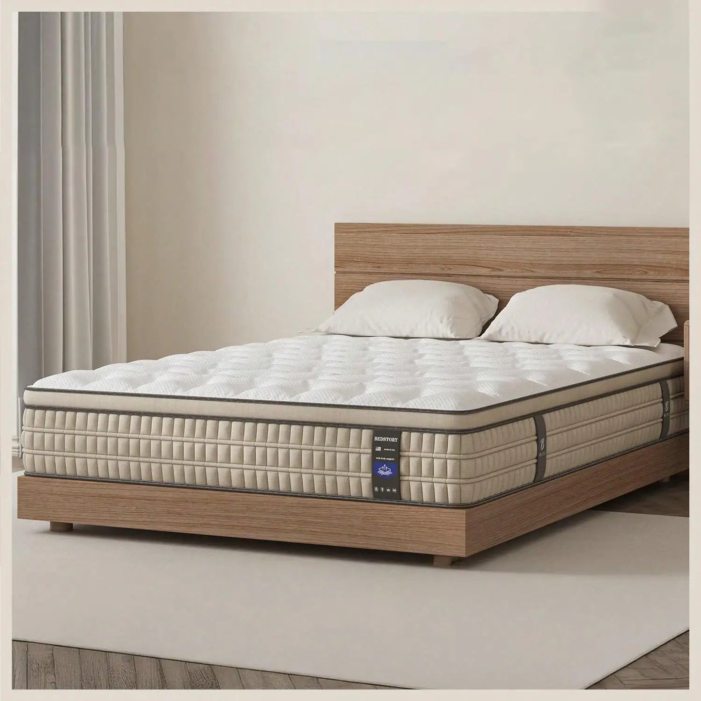 BedStory 12 Inch Full/King Hybrid Gel Memory Foam Mattress - Cheerful Home Finds