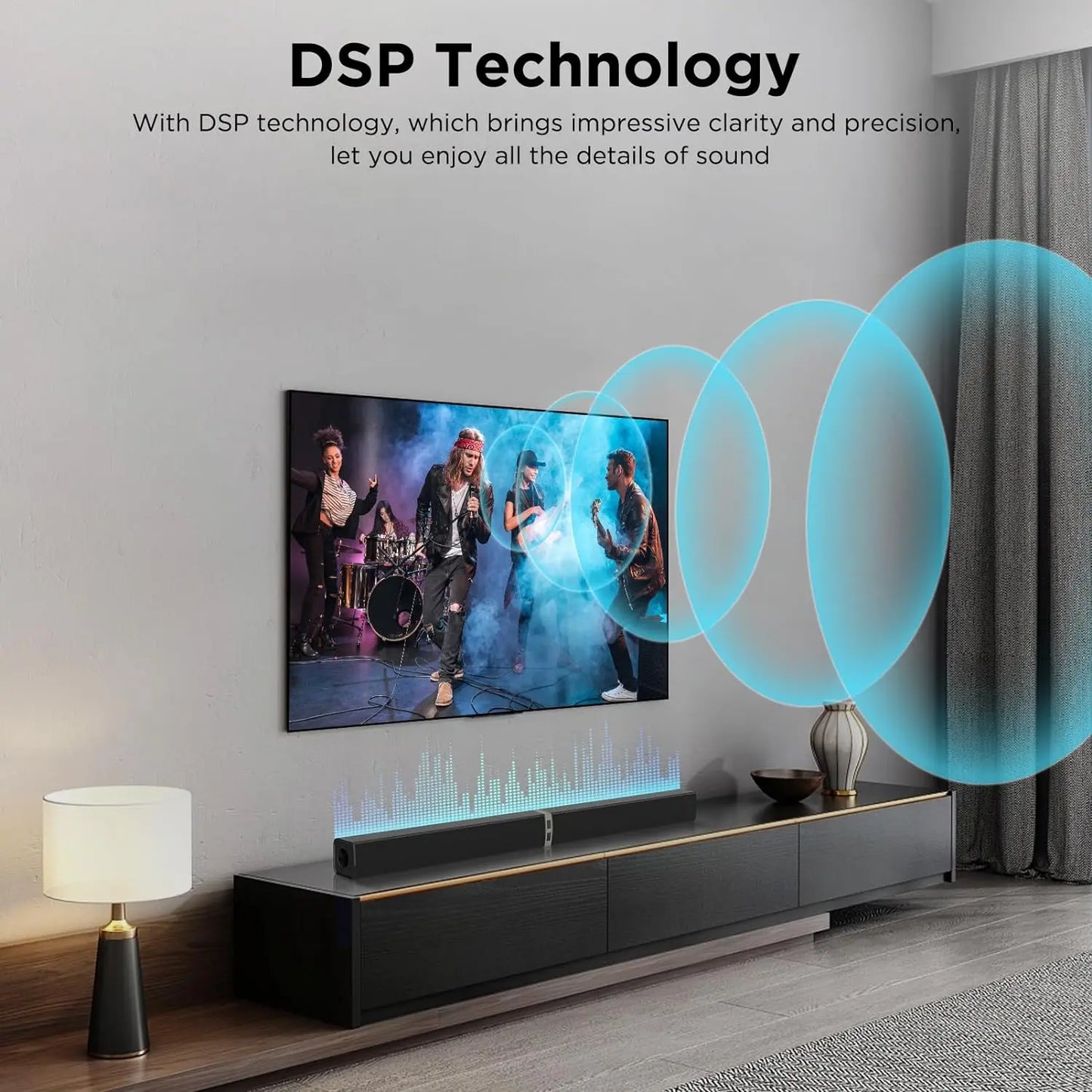 KY2020D 2 in 1 Separable Soundbar for TV 2.0 Channel Home Audio Sound Bars with ARC Optical AUX Connectivity