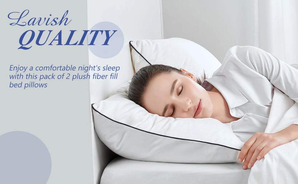 Cooling Bed Pillows, Luxury 3D Microfiber, Pack of 4 - Cheerful Home Finds