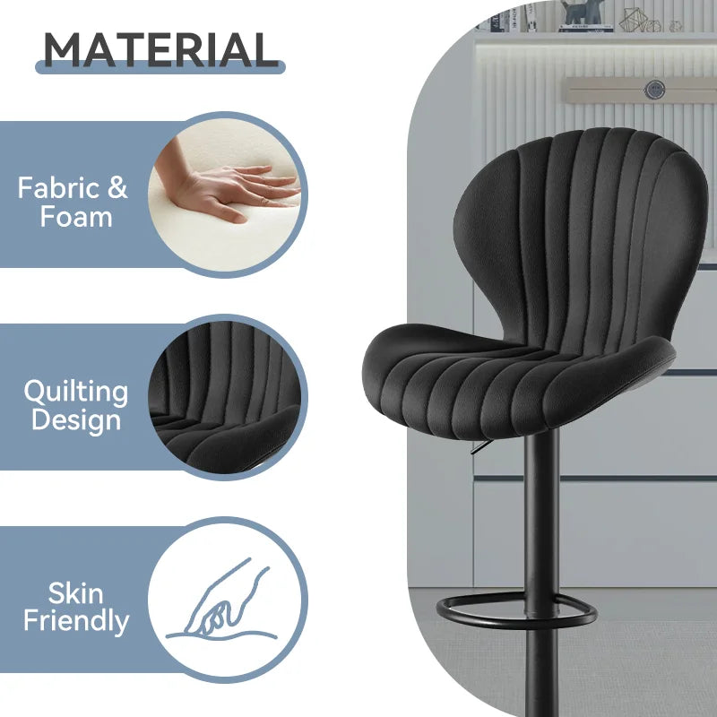 Living Room Chairs 2 Pcs Set Luxury Modern Adjustable Stool - Cheerful Home Finds