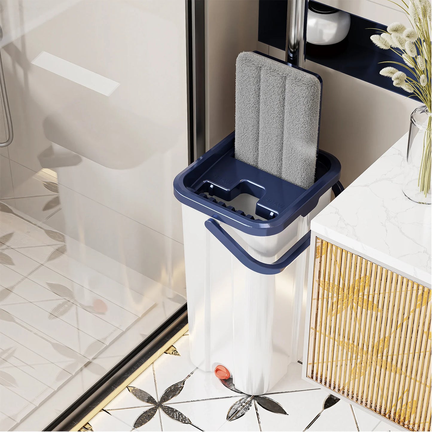 Floor Washing Mop with Separate Clean and Dirty Water Bucket - Cheerful Home Finds