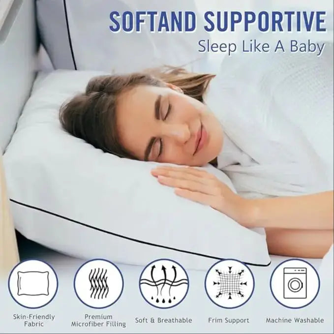 Cooling Bed Pillows, Luxury 3D Microfiber, Pack of 4 - Cheerful Home Finds