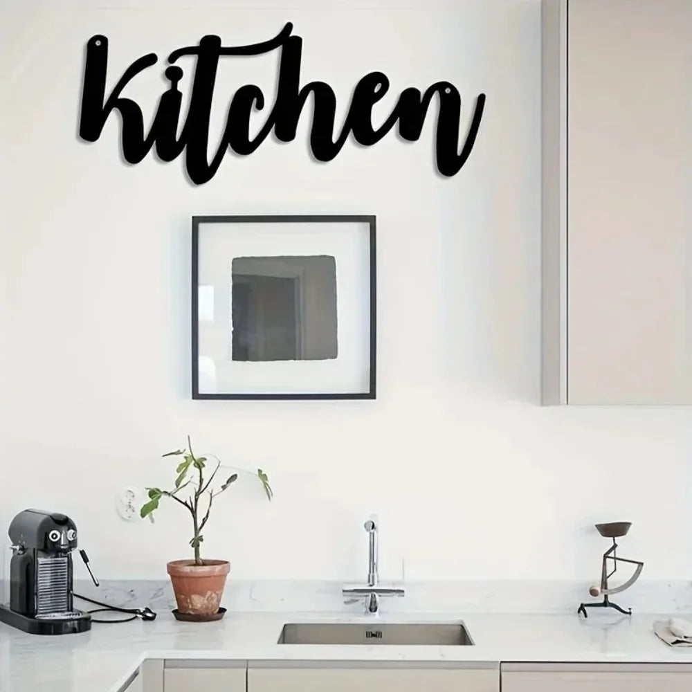 Aesthetic Wall Decoration 1pc Kitchen Letter Metal Art Sign - Cheerful Home Finds