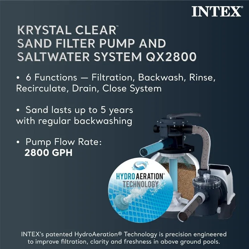 Intex 32 Feet x 16 Feet x 52 Inches Ultra XTR Rectangular Outdoor Swimming Pool Set with Pump