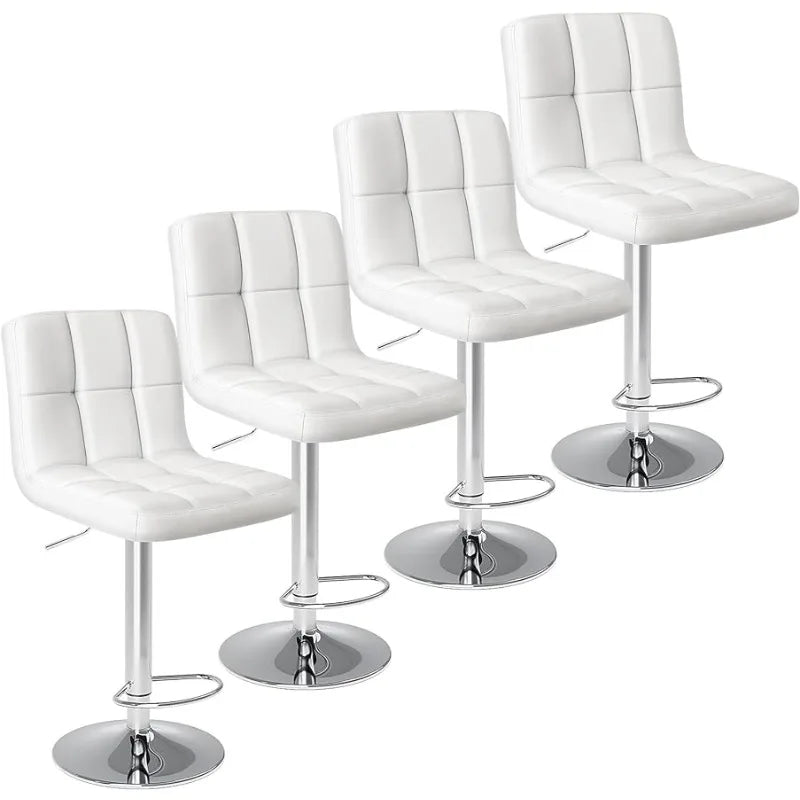 Adjustable Swivel Barstools with Thickened Seat Cushion - Cheerful Home Finds