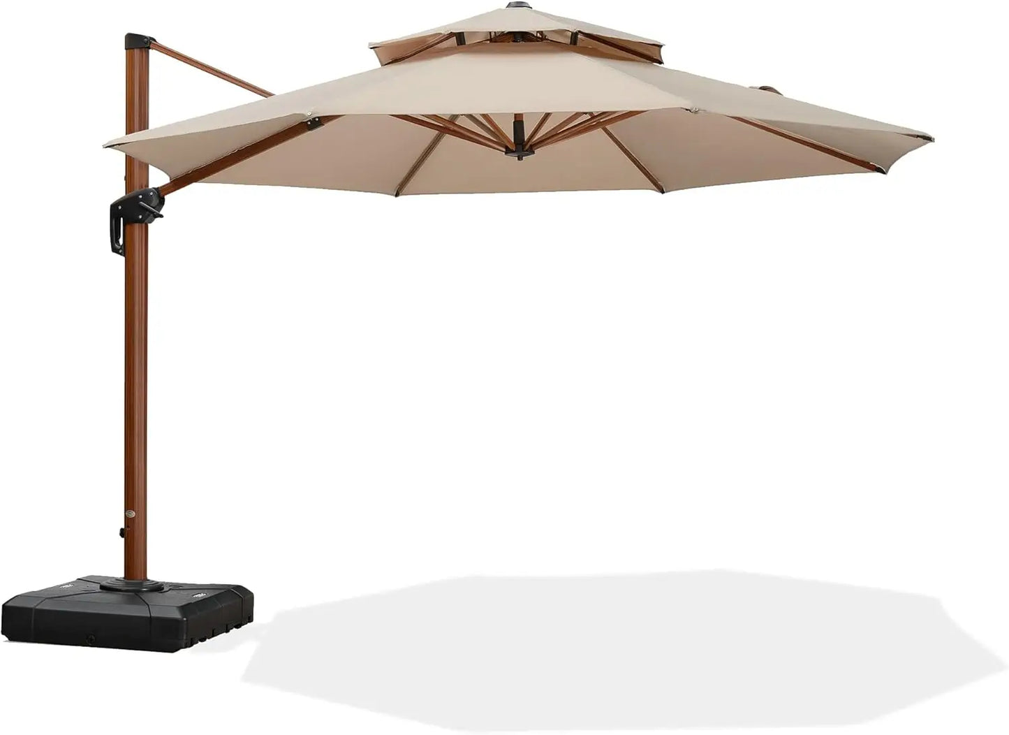 11ft Patio Outdoor Round Umbrella Large Cantilever Windproof - Cheerful Home Finds