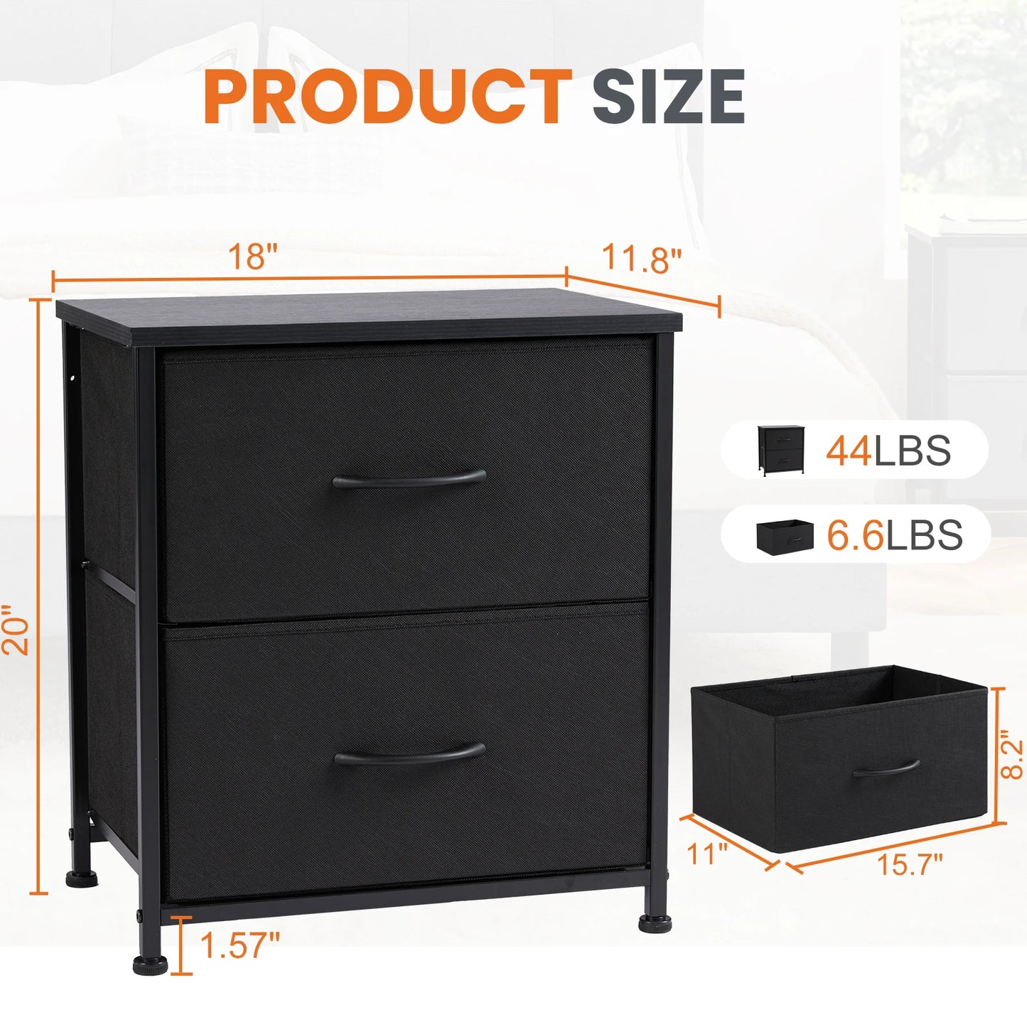 JHK Nightstand Bedside Coffee Sofa Tea Table Storage Chest - Cheerful Home Finds