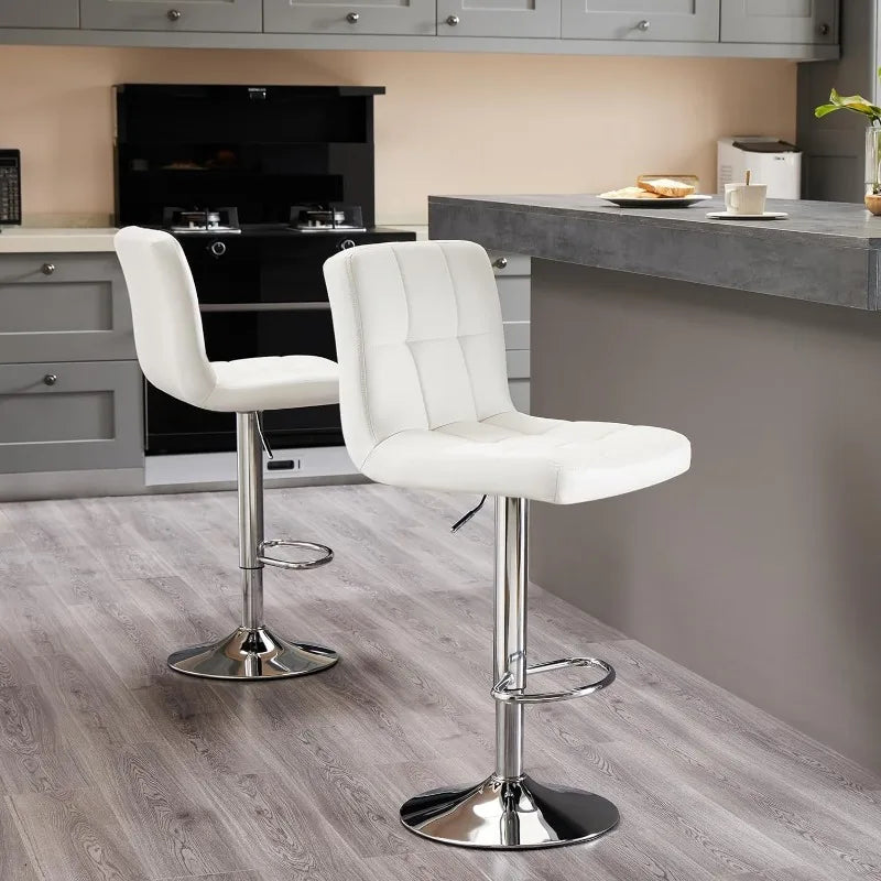Adjustable Swivel Barstools with Thickened Seat Cushion - Cheerful Home Finds