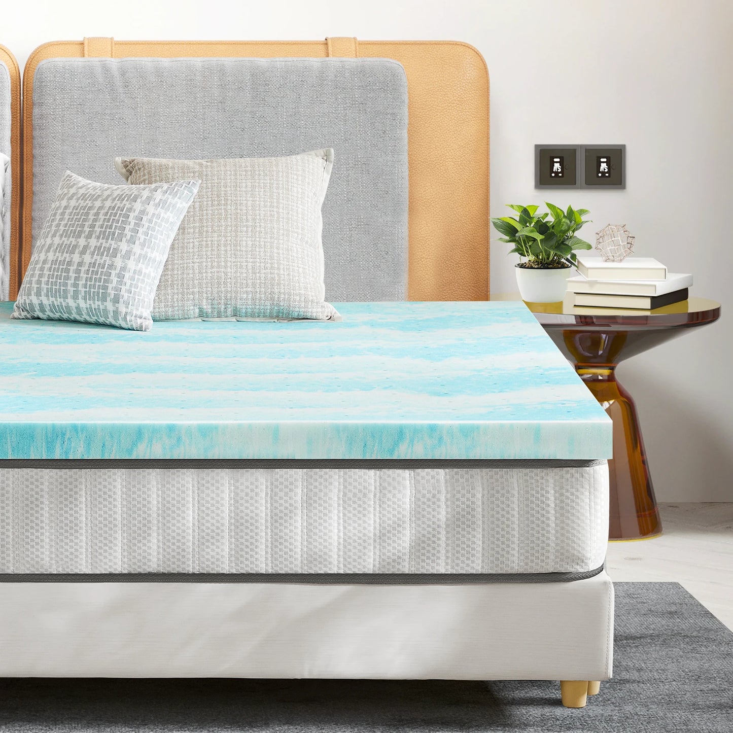 JHK 2-3 Inch Gel Memory Foam Mattress Topper Full Size - Cheerful Home Finds