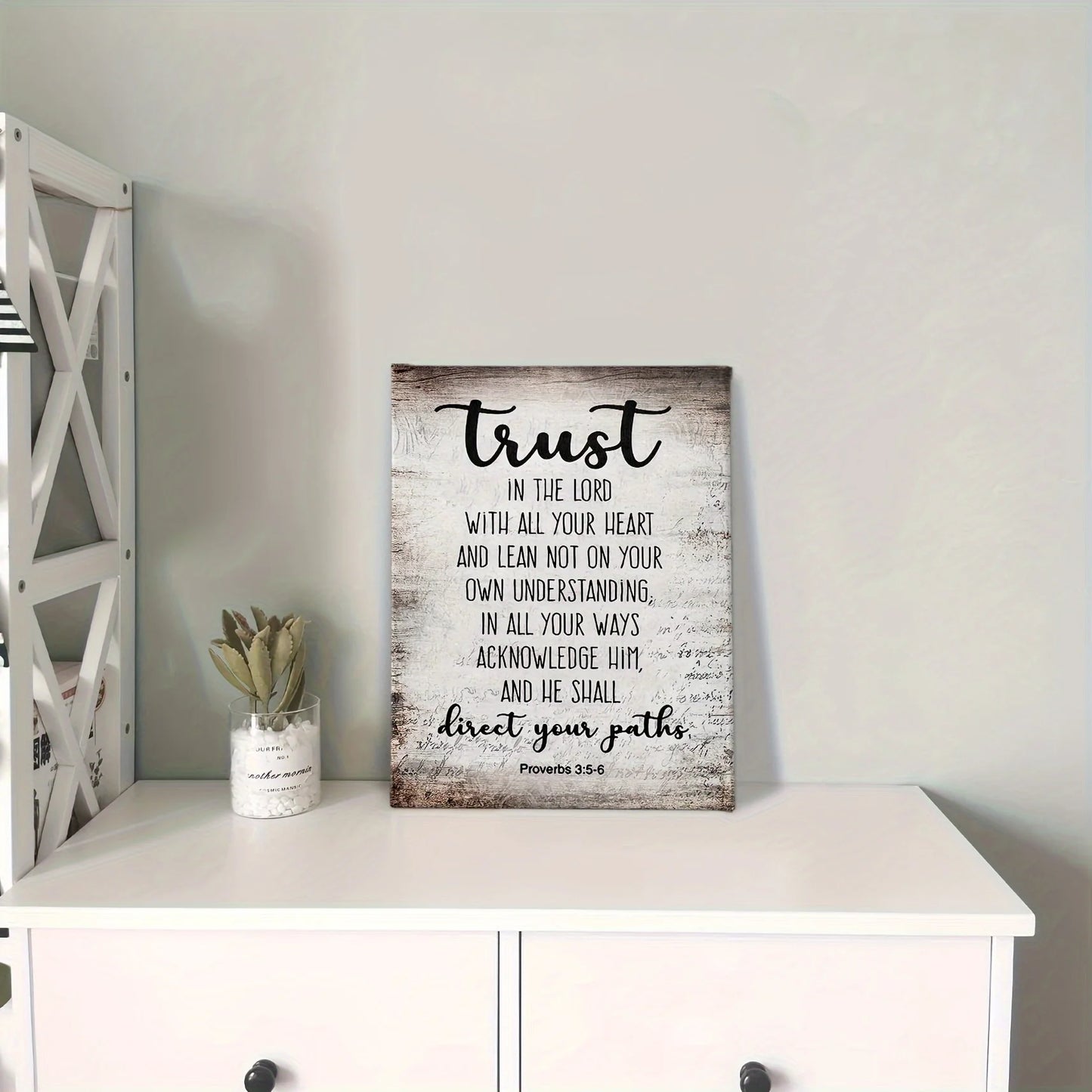 Bible Verses Wall Decoration Christian Canvas Painting for Home Office Church Horizontal Rectangle - Cheerful Home Finds
