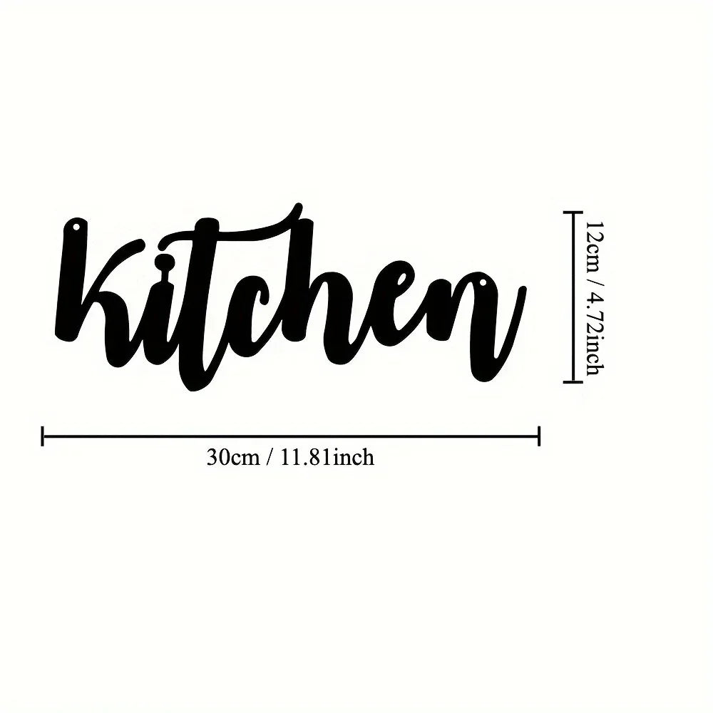 Aesthetic Wall Decoration 1pc Kitchen Letter Metal Art Sign - Cheerful Home Finds