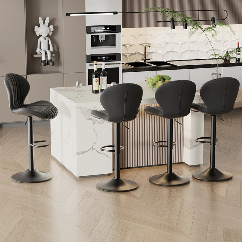 Living Room Chairs 2 Pcs Set Luxury Modern Adjustable Stool - Cheerful Home Finds