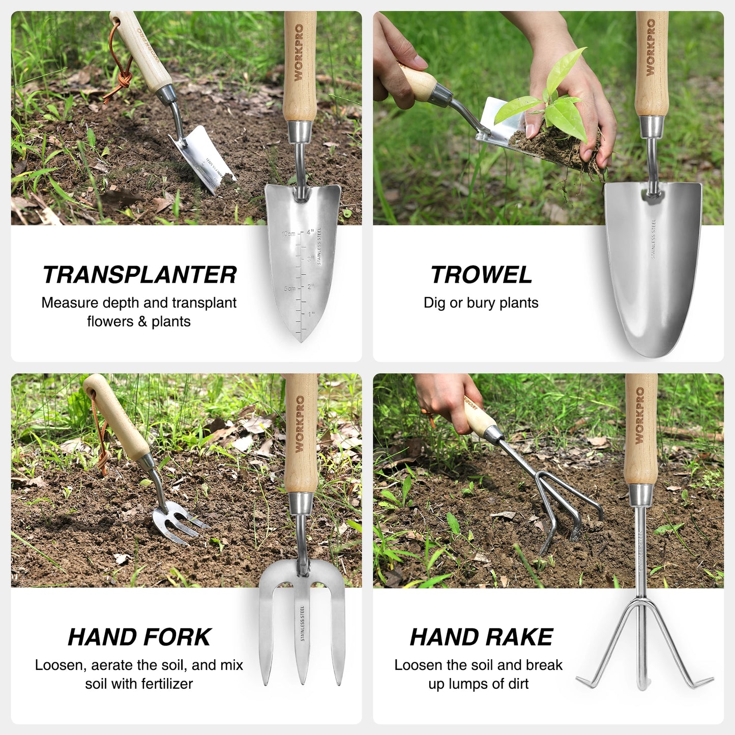 WORKPRO 8-Piece Pink Garden Tool Set with Tote and Gloves - Cheerful Home Finds