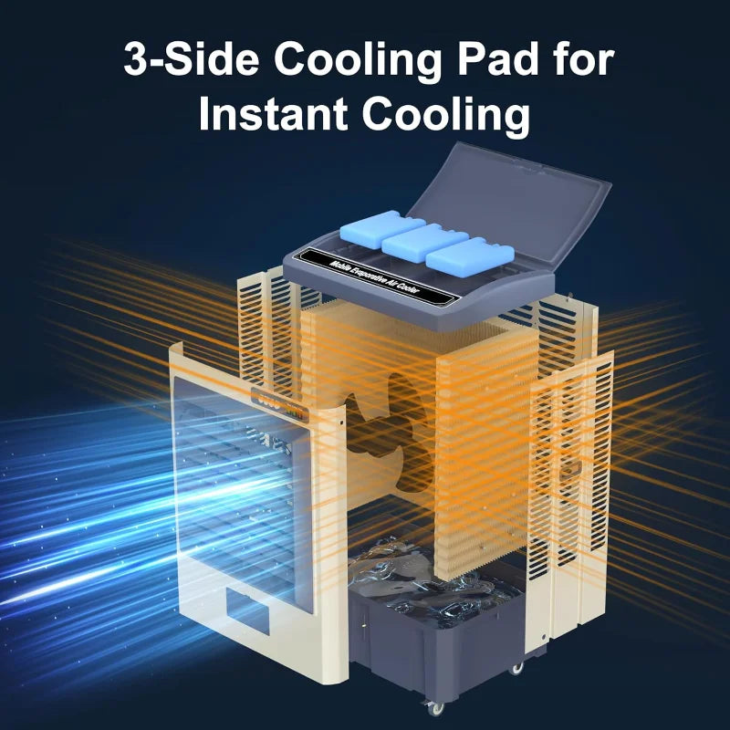 4800 CFM Evaporative Air Cooler with 10.6 Gallon Water Tank - Cheerful Home Finds