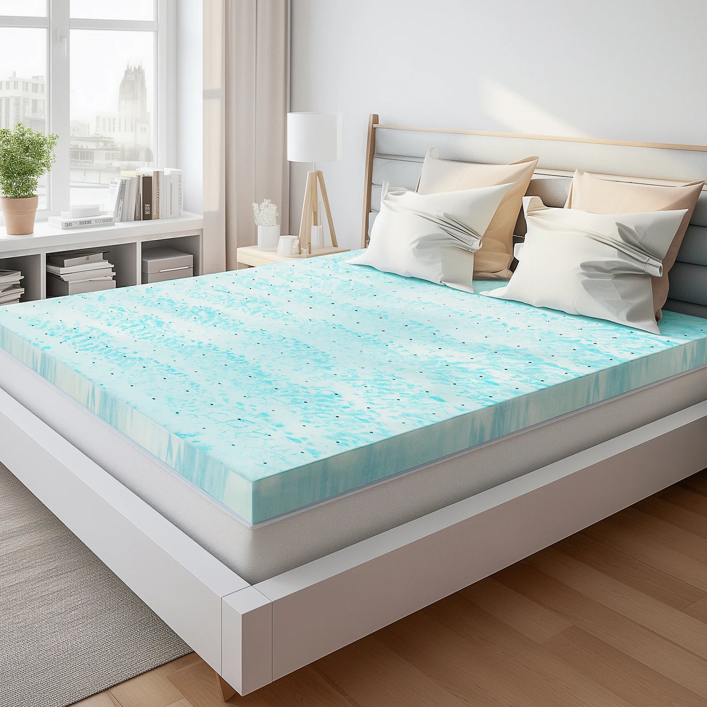 JHK 2-3 Inch Gel Memory Foam Mattress Topper Full Size - Cheerful Home Finds