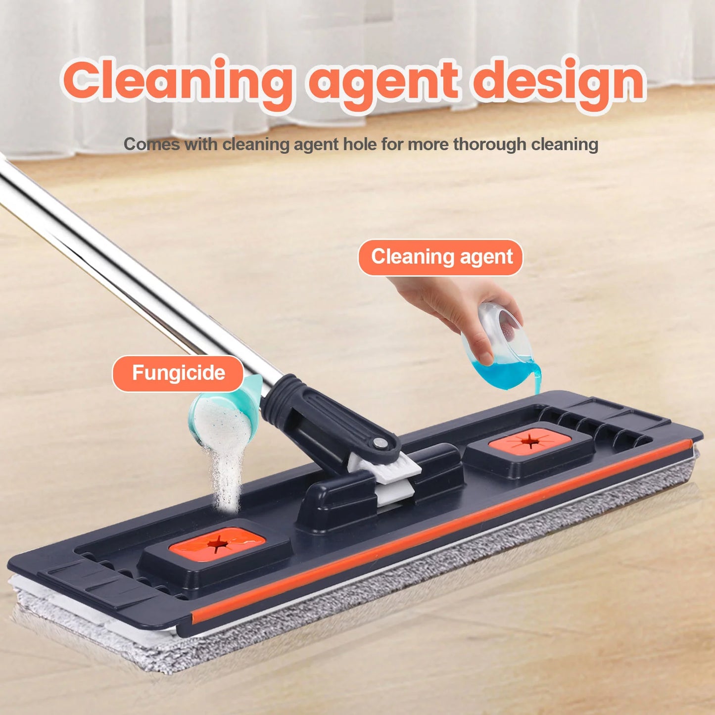 Floor Washing Mop with Separate Clean and Dirty Water Bucket - Cheerful Home Finds