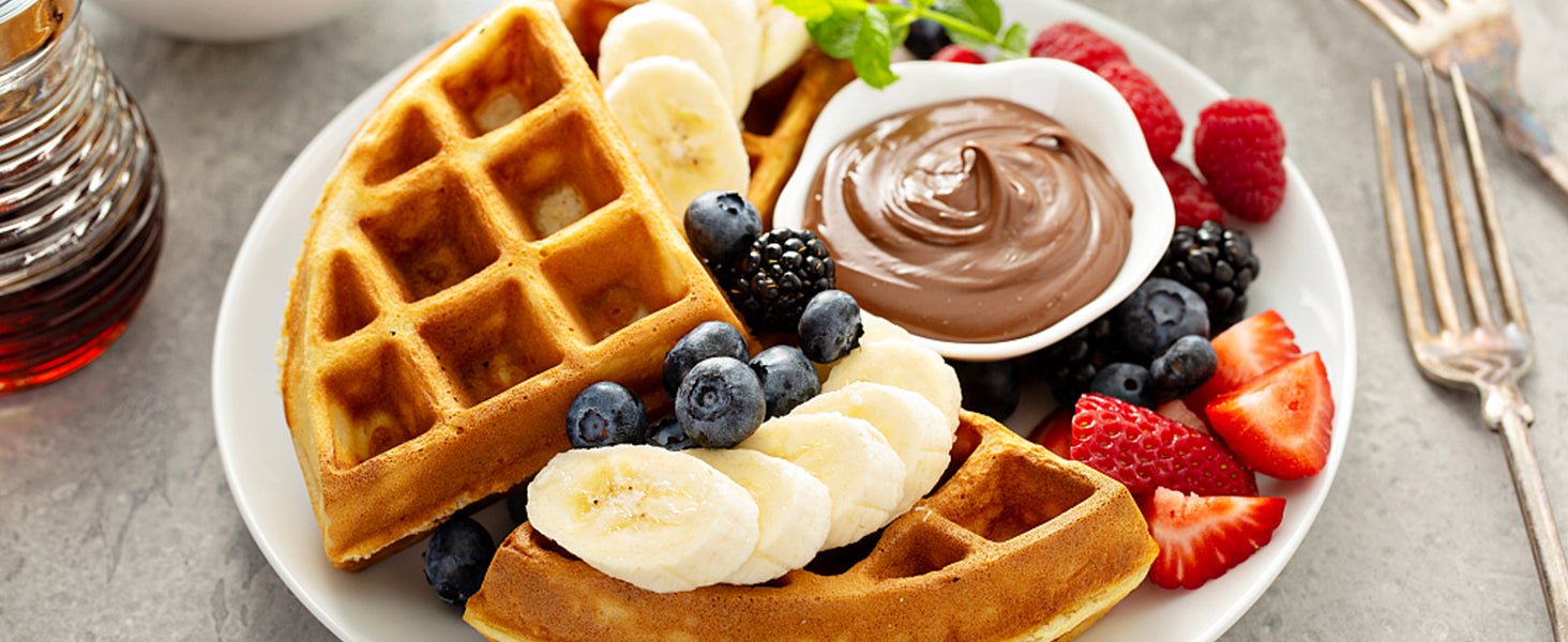 Belgian Waffle Maker Classic Rotating Iron Nonstick Plates - Cheerful Home Finds