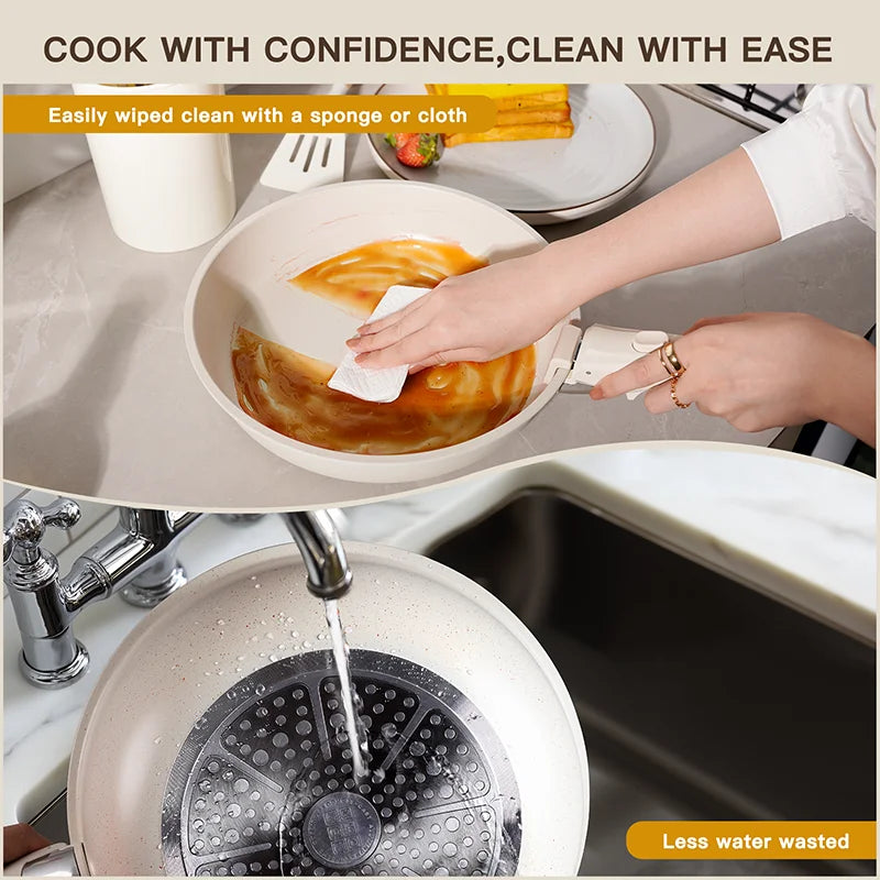 Astercook 21 Non Stick Ceramic Cookware Set Sensor Handles