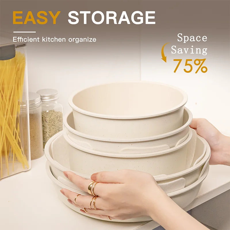 Astercook 21 Non Stick Ceramic Cookware Set Sensor Handles