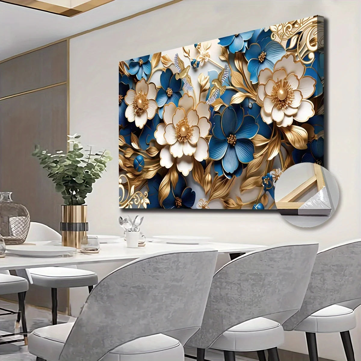 Canvas Wall Art Floral Symphony for Living Room Bedroom Home Office Kitchen Dining Room Wall Decoration - Cheerful Home Finds