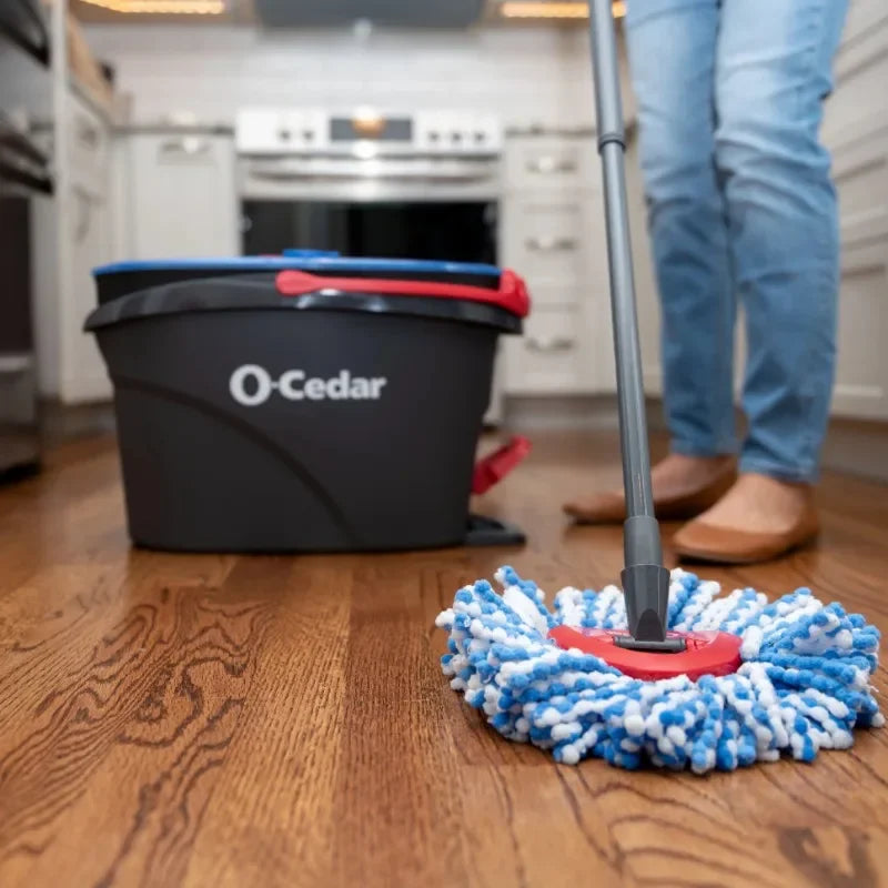 O Cedar RinseClean Clean Water Spin Mop and Bucket System Removes 99 Percent of Bacteria Two Tank Bucket System