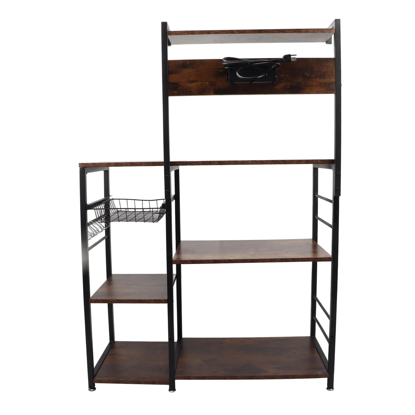 Kitchen Utility Storage Shelf Microwave Oven Stand Coffee Bar Station Rust Resistant Strong Load Bearing Multi Tier for Spices - Cheerful Home Finds