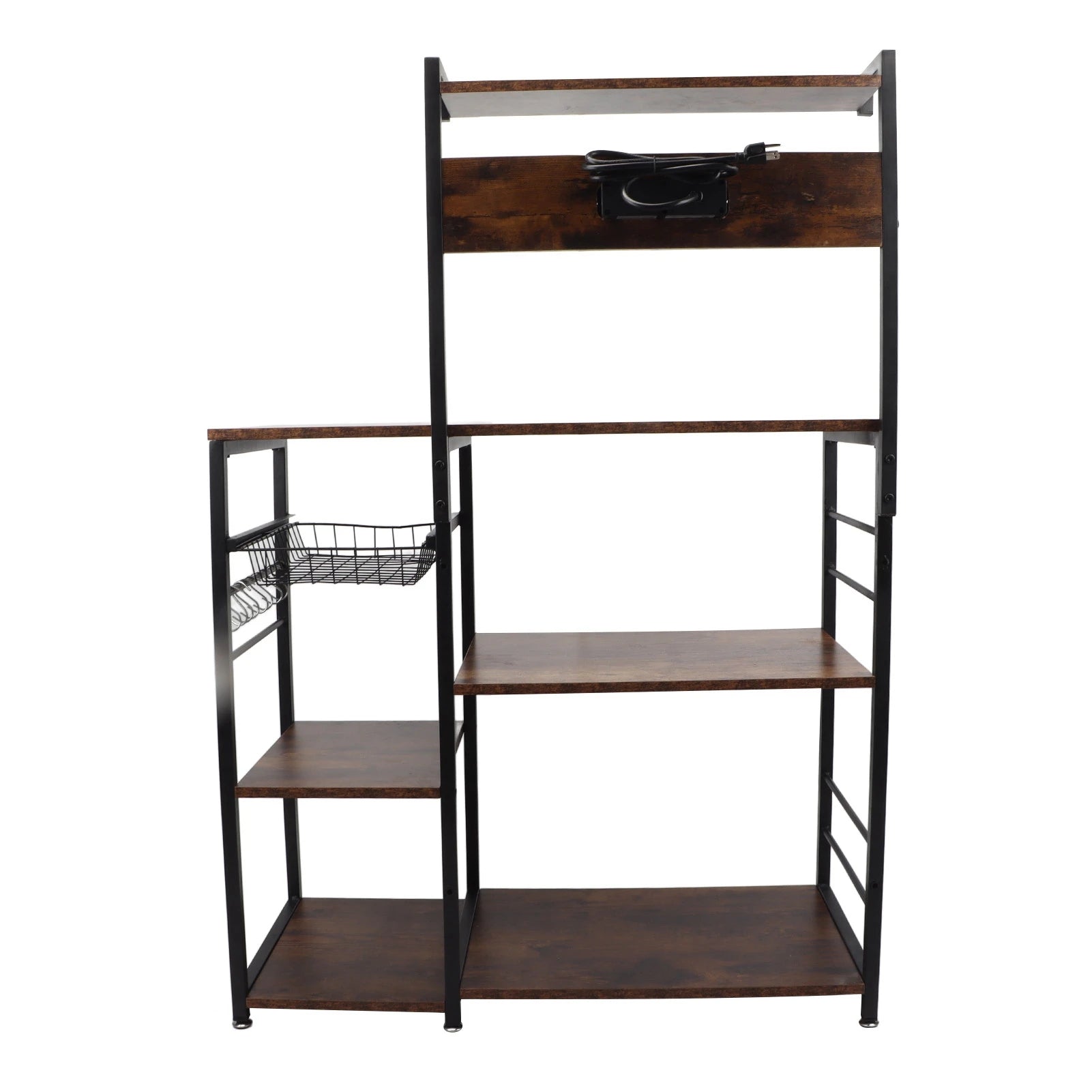 Kitchen Utility Storage Shelf Microwave Oven Stand Coffee Bar Station Rust Resistant Strong Load Bearing Multi Tier for Spices - Cheerful Home Finds