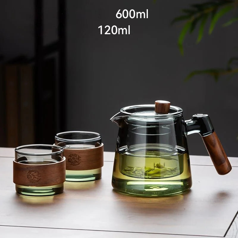 GIANXI Coffee Pot Family Glass Teapot Set with Teacups - Cheerful Home Finds