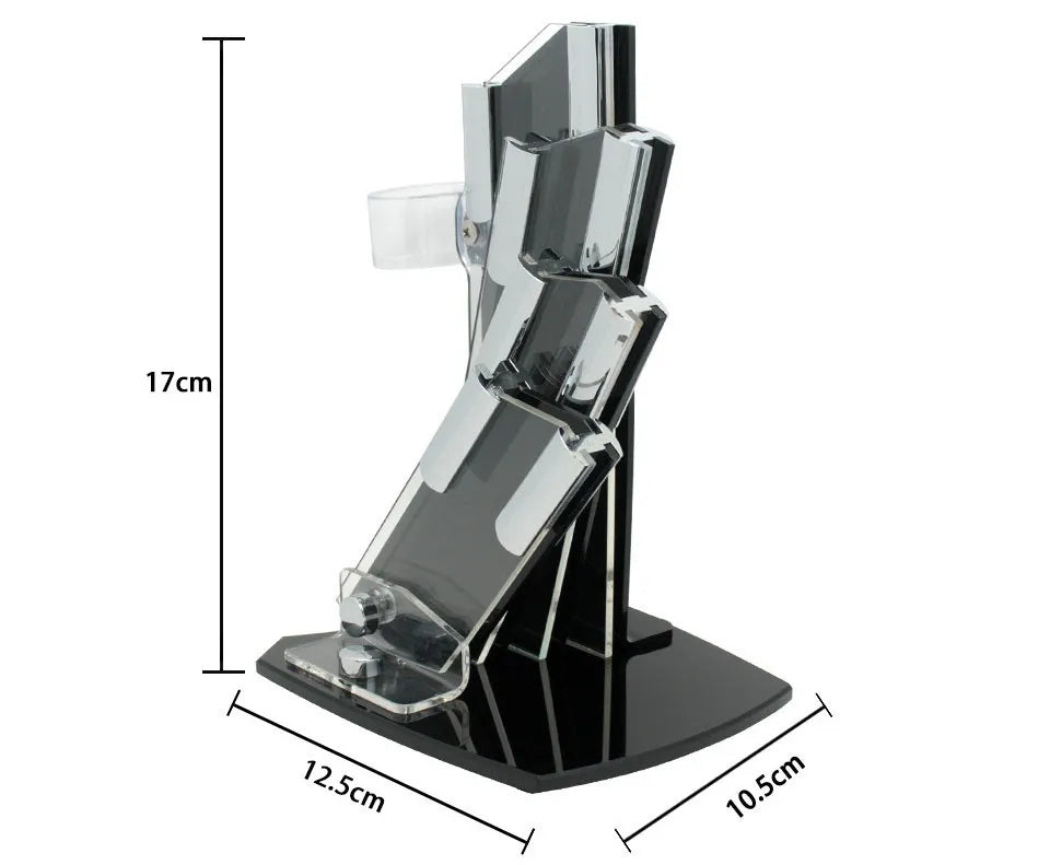 Findking Black Blade Kitchen Ceramic Knife Set 3 4 5 6 Inch Peeler Acrylic Holder - Cheerful Home Finds