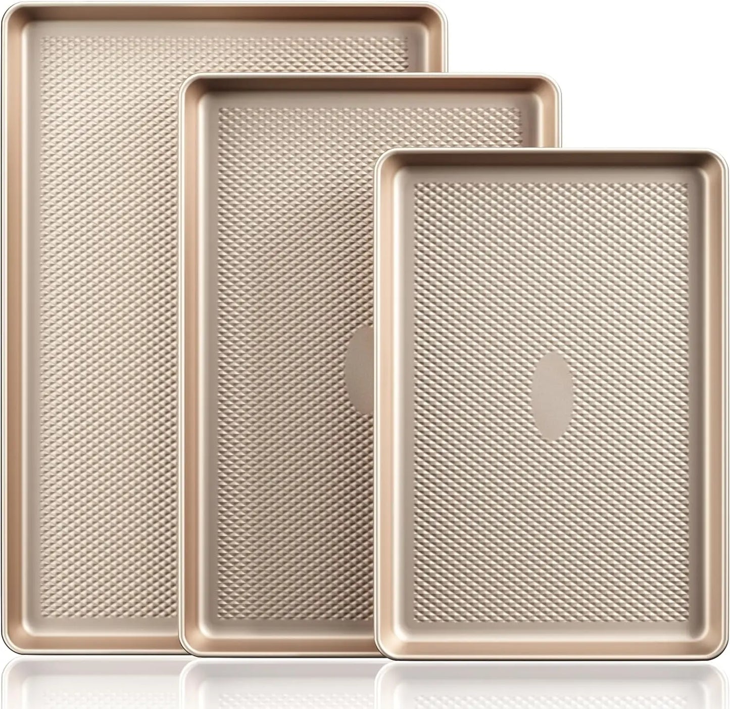 Cookie Sheets for Oven, Nonstick Heavy Duty Tray - Cheerful Home Finds