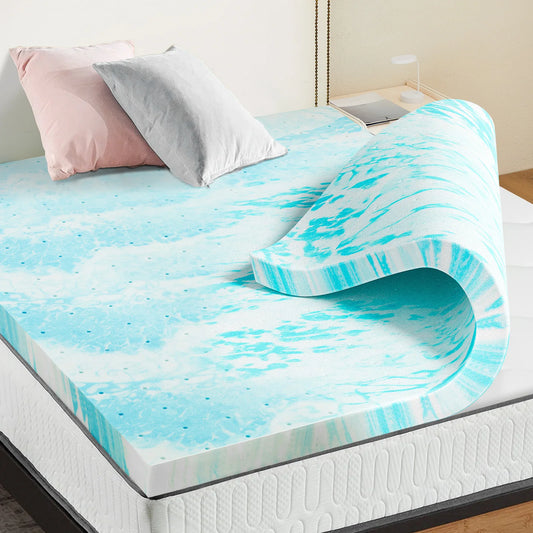 JHK 2-3 Inch Gel Memory Foam Mattress Topper Full Size - Cheerful Home Finds