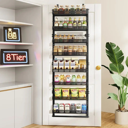 Wall Mount Storage Rack Kitchen Spice Racks Multi-Layer Organizer - Cheerful Home Finds