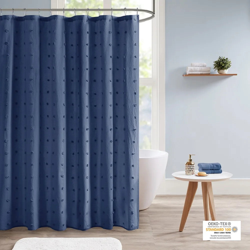 Bathroom Products Cotton Jacquard Pom Pom Shower Curtain for Bathroom Decor - Cheerful Home Finds