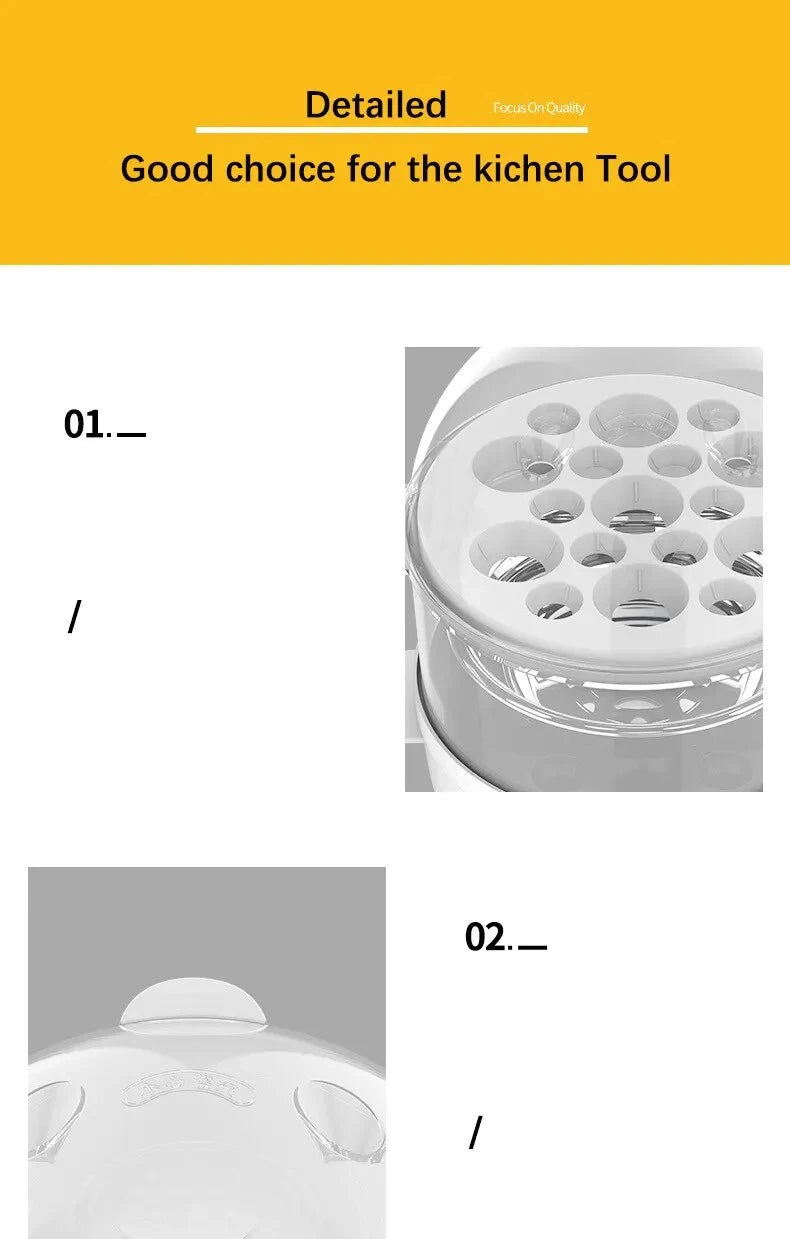 Multifunctional Egg Boiler Electric Egg Steamer Cooking Breakfast Machine - Cheerful Home Finds