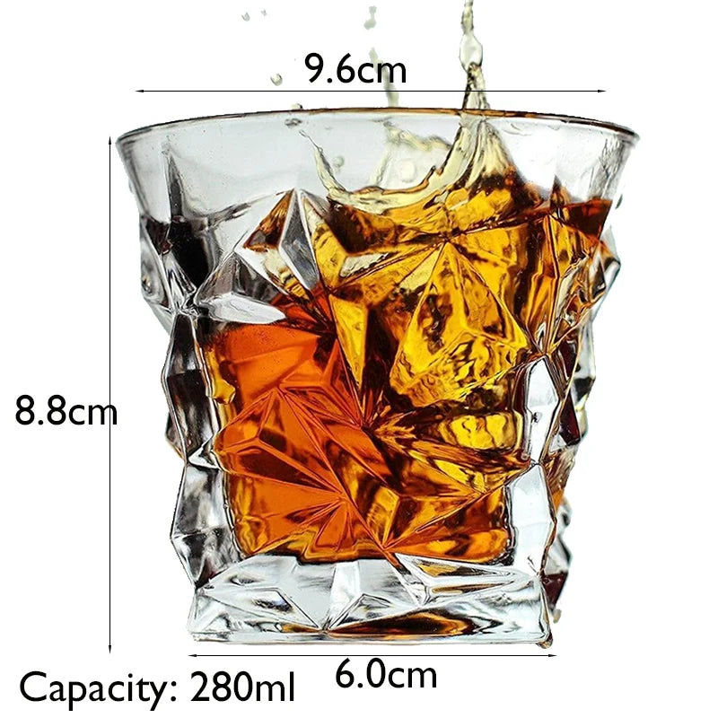 1PCS Whiskey Glass, Old Fashioned Rocks Glasses Tumblers - Cheerful Home Finds