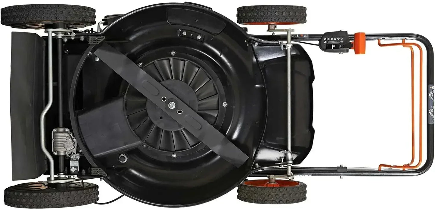 22 Inch 201cc Select PACE 6 Speed CVT High Wheel RWD 3 in 1 Gas Walk Behind Self Propelled Lawn Mower Black